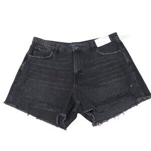 Arizona Jean Co. Junior Size Black Hi-Rise Distressed Shorts